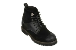 CALTO Men's Invisible 3.6" Height Increasing Elevator Work Style Lace Ankle Boot - Picture 1 of 20