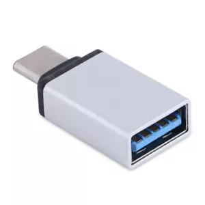 Usb-C 3.1 to Usb OTG Adapter Type C to A for Samsung Galaxy A Silver Plug - Picture 1 of 6