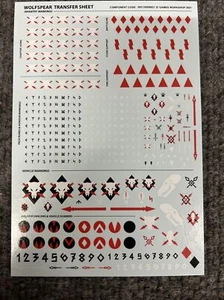 Hoja de transferencia limitada de Warhammer 40k Space Wolves Wolfspear nuevas calcomanías - Imagen 1 de 3
