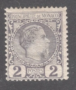 SELLO MÓNACO #2 — 2c LILA - 1885 -- SIN USAR - Imagen 1 de 2