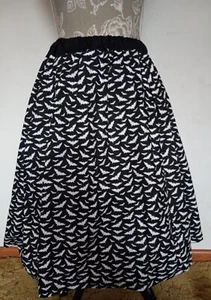 Gothic Summerween Skirt Knee Length Bats - Picture 1 of 5