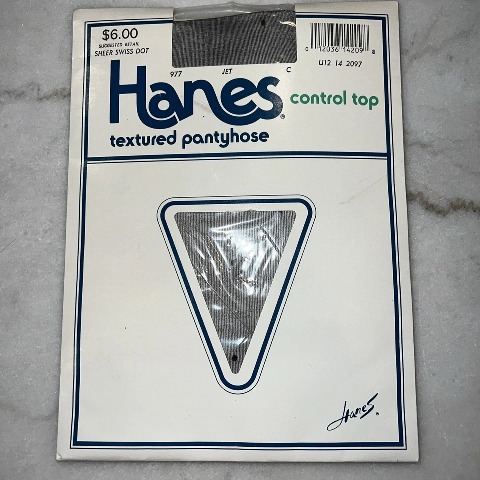 Pantimedias Hanes Texturizadas Control Top Transparente Punto Suizo 977 Jet Talla C De Colección Foto 1 de 2
