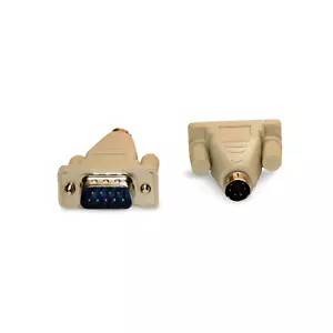 Adaptador de ratón macho DB9 de 1 pulgada a puerto PS2 macho Mini DIN 6 - beige - Imagen 1 de 1