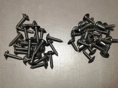 50 piezas #10 x 3/4" y #10 x 1" con 6 cabezales puerta moldura panel patada tornillos negros Ford  Foto 1 de 4