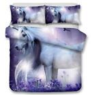 3D Purple Unicorn ZHUB1328 Bed Pillowcases Quilt Duvet Cover Queen King Zoe