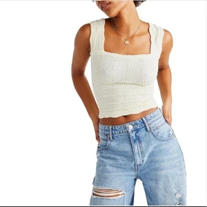 Free People Intimately Free Love Letter Cami Cream Ivory M/L - Picture 1 of 7