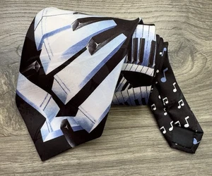 Vintage Addiction Piano Tie Polyester Korea - Picture 1 of 4