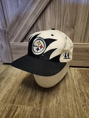 De colección Años 90 Pittsburgh Steelers Logo Atlético Diente de Tiburón NFL Snapback Sombrero  Foto 1 de 4