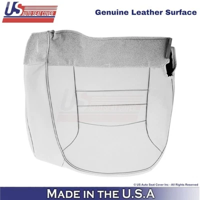 Cubierta de asiento inferior del conductor de cuero genuino blanca para Ford Crown Victoria 1998-2002 Foto 1 de 4