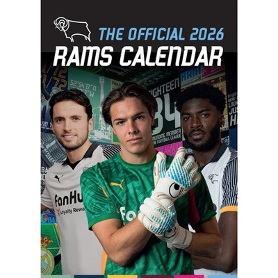 DANILO PROMOTIONS LTD 2026 Calendar Derby County FC Month to View A3 Football RAMS Official Product