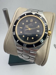 Vintage Omega Seamaster Professional Solid Gold Bezel Full Face Men’s Watch - Picture 1 of 15
