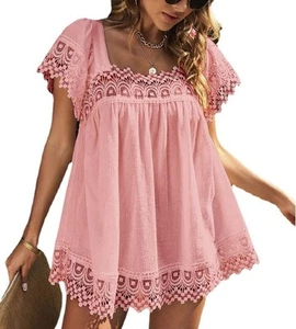 Rosa Spitzenbluse | Grace & Karma | Large - Bild 1 von 2