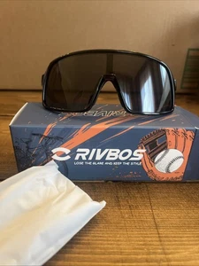 Brand New RIVBOS Youth Sunglasses - Sporty Black Frame W Black Lens - Picture 1 of 5