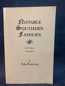 Notable Southern Families Vol II by Zella Armstrong Paperback Book - Imagen 1 de 6
