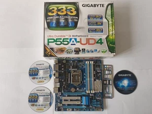 Gigabyte GA-P55A-UD4P Mainboard Lga1156 Atx, originalverpackt mit Original Disks und io - Bild 1 von 11