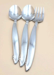 WM ROGERS ONEIDA Co Edelstahl Japan Shoreline 1 Salatgabel 2 Teelöffel - Bild 1 von 10