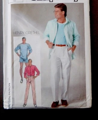 UNCUT Men’s Pullover Shirt Pants Shorts Simplicity 7357 Size 36 No Envelope - Image 1 of 3