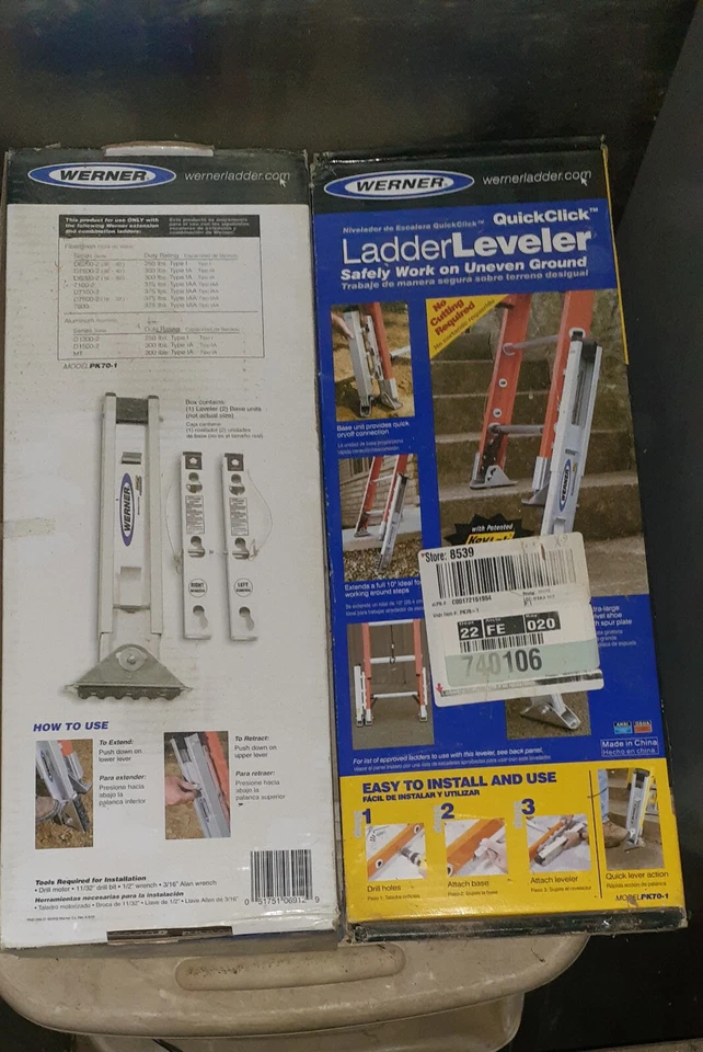 NUEVO Nivelador de Escalera Werner QuickClick Modelo PK70-1 Foto 1 de 1