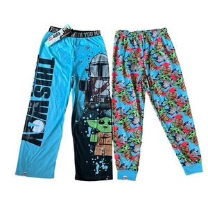 Star Wars Yoda Lounge Pants Pajamas Youth Size 8 Lounge Pants 2 Pack New - Picture 1 of 8