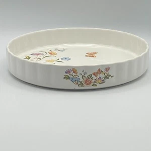 Aynsley HyStyle Cottage Garden 8" Quiche Bowl Baker Oven to Table Flowers - Picture 1 of 3