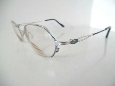 Gafas ovaladas plateadas y azules Titan by Metzler Alemania MOD: 1706 293 54 18 135  Foto 1 de 2