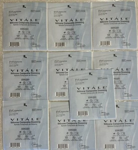 10 Packs Vitale 2" X 3" Silicone Super Absorbent Dressing Exp 09/2026 - Picture 1 of 4