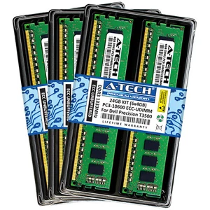 24GB 6x 4GB PC3-10600E ECC UDIMM Dell Precision T3500 Memory RAM - Picture 1 of 3