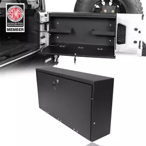 Rear Tailgate Table Locking Box Trunk Organizer For 2015-2018 Jeep Wrangler JK - Bild 1 von 11