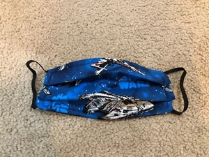Out of print blur Star wars ship print handmade cotton face mask reversible - Picture 1 of 3