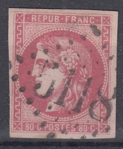 FRANCE : BORDEAUX N° 49 RRR OBLITERATION GC 5118 YOKOHAMA JAPON - COTE 1400 € - Picture 1 of 2