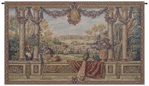 Peacock II Italian Tapestry Elegant Wall Hanging with Lined Backing - Picture 1 of 4