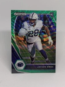 2021 Panini Prizm Draft Picks #154 Jayson Oweh RC GREEN WAVE PRIZM HOLOGRAM - Picture 1 of 2