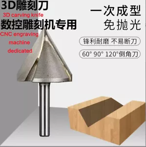 3D CNC carpentry milling cutter lathe work V-engraving knife 60°/90°/150° - Picture 1 of 55