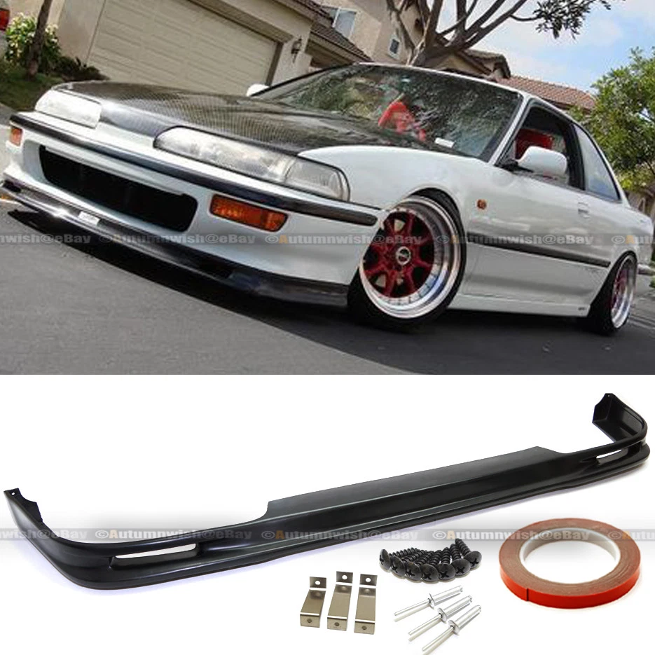 For 90 91 Acura Integra Urethane Mugen Style Front Bumper Lip Spoiler Body Kit - Image 1 of 1