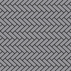 Mosaik Fliese massiv Metall Edelstahl matt grau 1,6mm stark Herringbone-S-S-MA - Picture 1 of 5