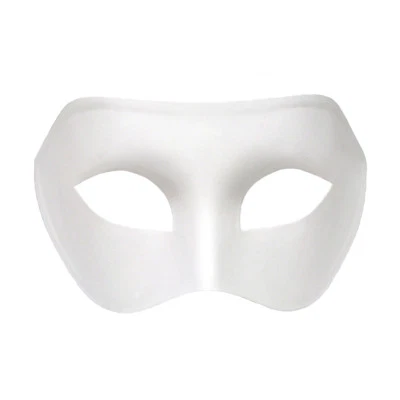 White Venetian Masquerade Mask ~ MARDI GRAS, WEDDING, PROM, COSTUME PARTY MASK - Image 1 of 2