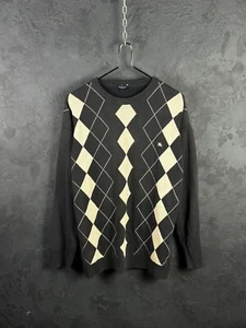 Vintage RARE 90s Burberry London Wool Military Navy Sweater - Picture 1 of 9