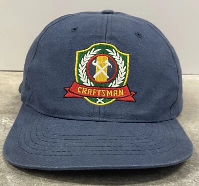Boné tamanho OSFM adulto bordado azul pai StrapBack ferramentas artesão - Imagem 1 de 4