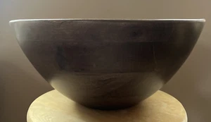 Crate and Barrel Prescott Bowl Dark Wood Large 345-822 - Picture 1 of 4
