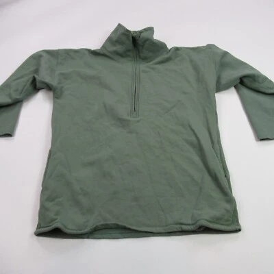 Suéter J Crew Para Hombre Mediano Manga Larga 1/4 Cremallera Sudadera Verde Informal Foto 1 de 4