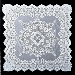 Heritage Lace White Cleremont Table Topper Tablecloth 36" x 36" Livingroom - Picture 1 of 5