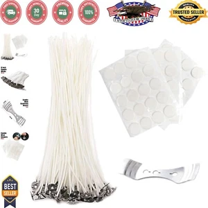 DIY Candle Making Kit: 60 Cotton Wicks & Centering Tool for Perfect Candles - Picture 1 of 10