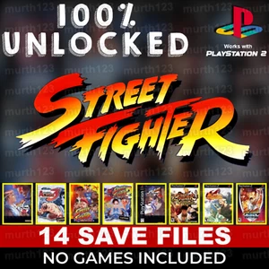 Street Fighter Alpha Collection PSX PS1 PS2 Memory Card 100% Unlocked Save - Picture 1 of 7