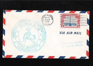 Green Southwestern Aeronatutical Expo Fort Worth Scott C11 Air 1929 Cover 4o - Picture 1 of 2