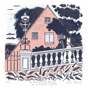 'Der Bischof auf der Brücke' limitierter Originaldruck von Alison Pearce - Bild 1 von 7