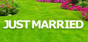 Large White JUST MARRIED Sign Outdoor Lawn Yard Stakes Party Decorations 11-PC - Picture 1 of 5