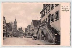 39119752 - Neckarsulm. Marktplatz mit Rathaus gelaufen. Gute Erhaltung.