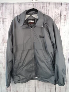 First Down Windbreaker Jacket Men's Large Gray Full-Zip Adirondack Vintage  - Picture 1 of 12