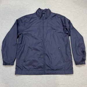 Cherokee Mens Dark Blue Full Zip Windbreaker Lightweight Jacket Lined Size Large - Picture 1 of 13