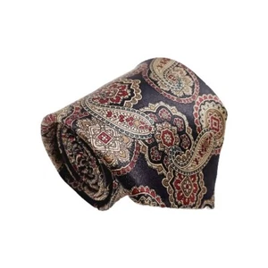 Izod Necktie Tan Paisley Pattern Silk Neck Tie 56x3.5" - Picture 1 of 5